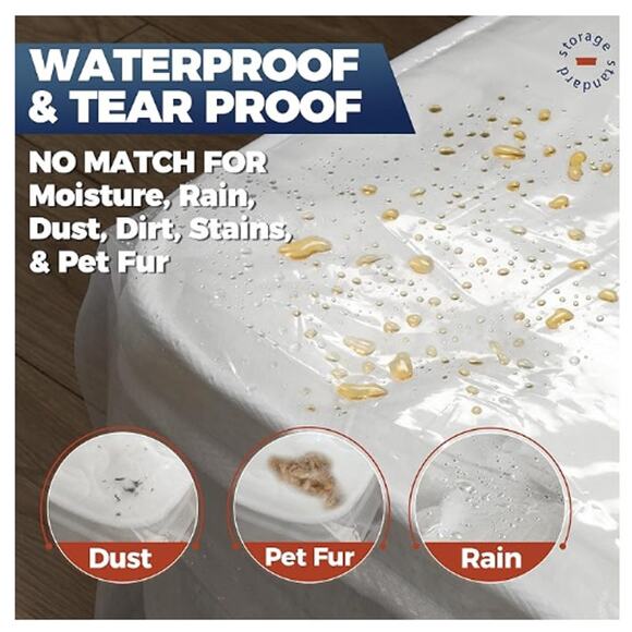 Heavy Duty King Mattress Bags for Moving & Storage –Fits King Size Bed - 1 Bag - Picture 5 of 6